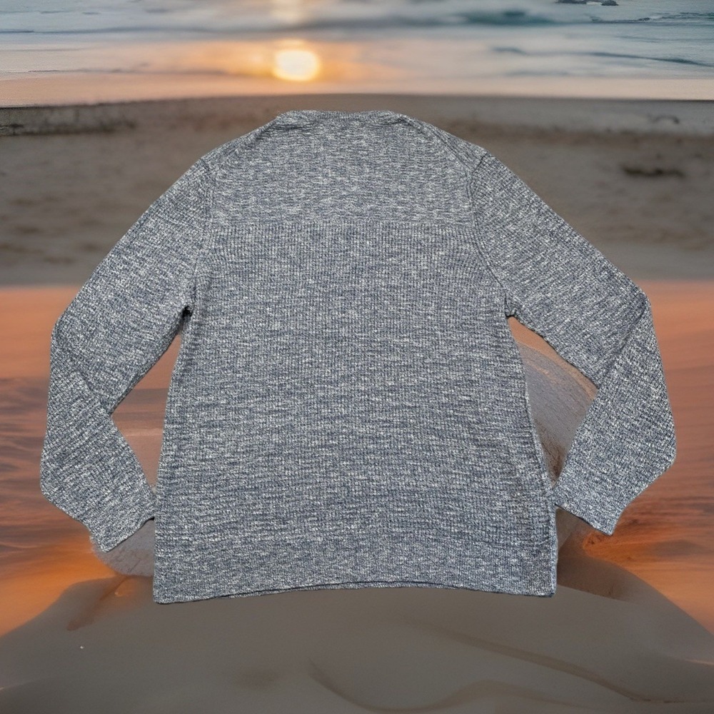 Tommy Bahama Mens Sweater 2XL Blue Marled Roanoke V-Neck Long Sleeve Cotton New - Picture 2 of 10